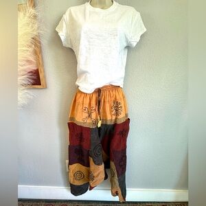 IndieGlam Cotton Patchwork Boho Harem Pants